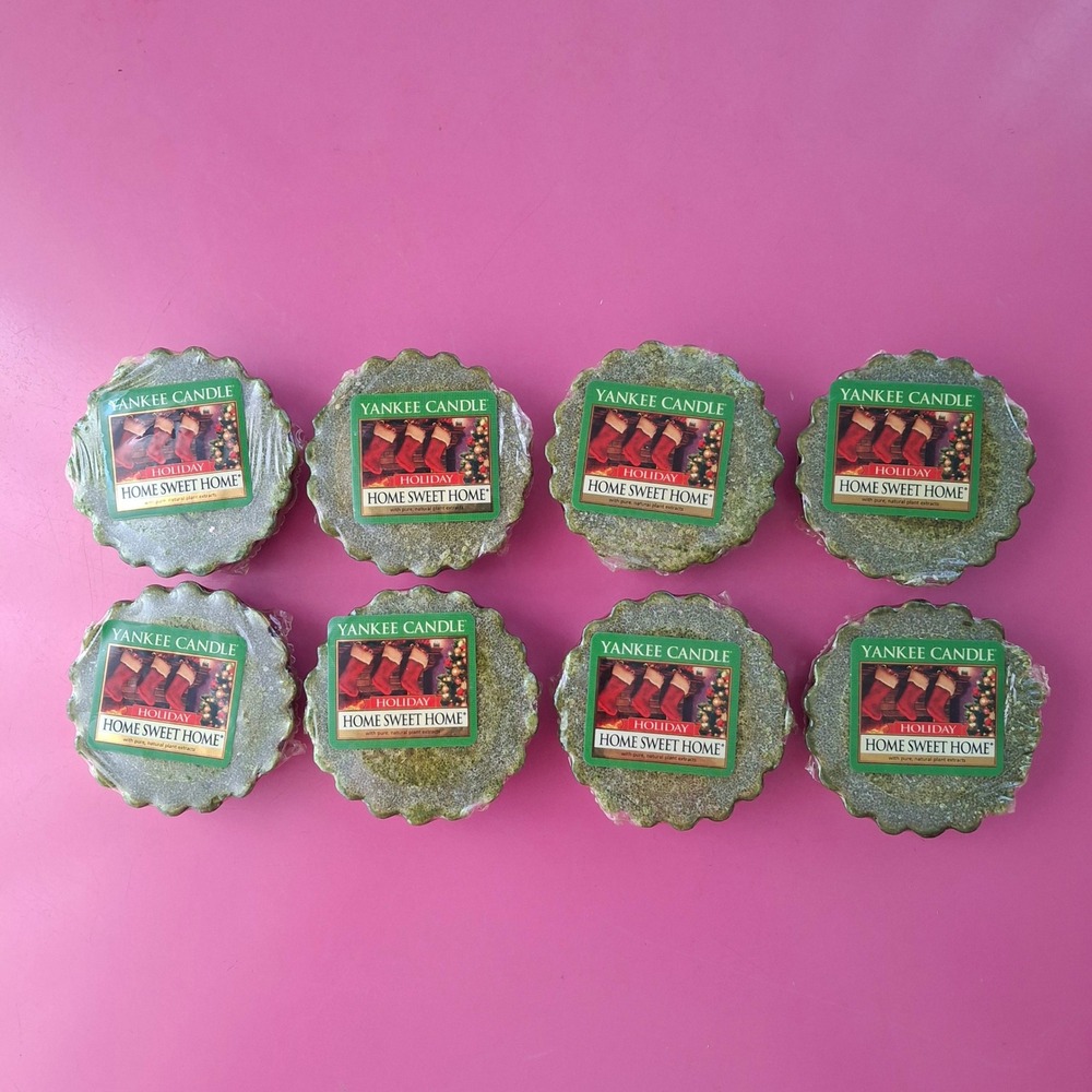 Yankee Candle HOLIDAY HOME SWEET HOME Wax Melts Tarts Lot of 8 Retired